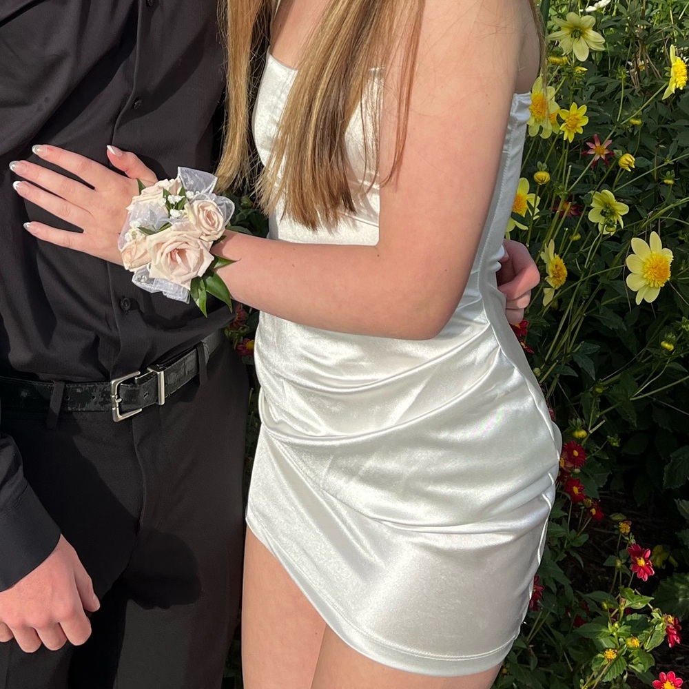 Windsor White Satin Dress